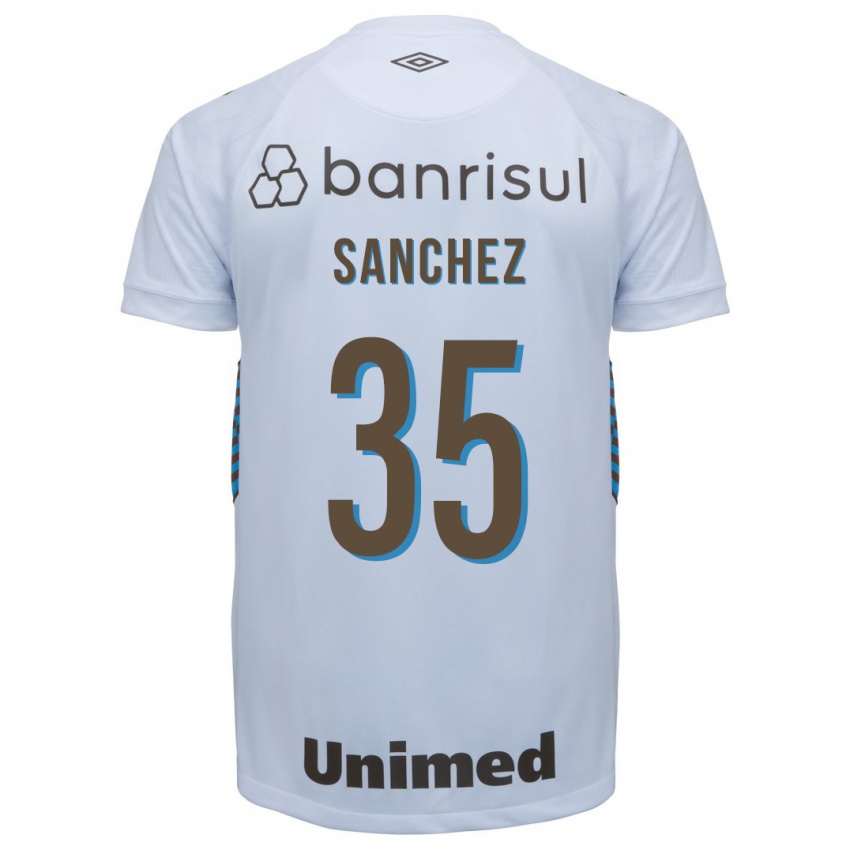 Hombre Camiseta Lari Sanchez #35 Blanco 2ª Equipación 2023/24 La Camisa Argentina