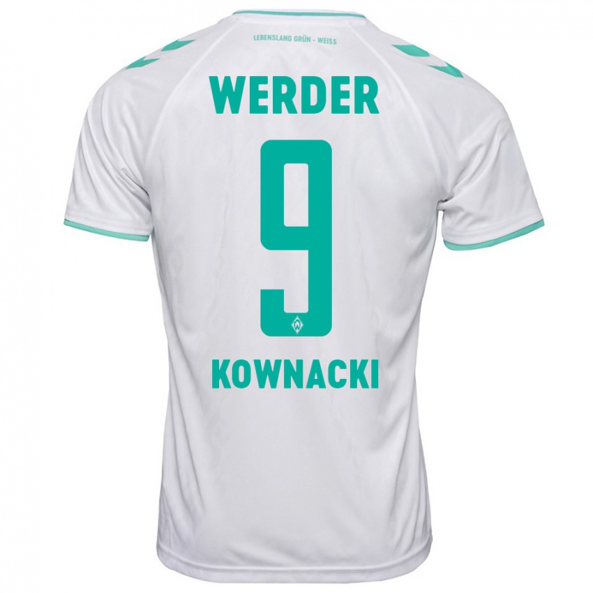 Hombre Camiseta Dawid Kownacki #9 Blanco 2ª Equipación 2023/24 La Camisa Argentina