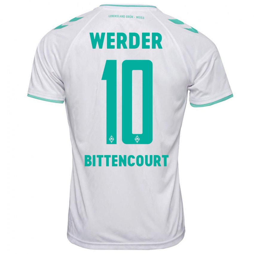 Hombre Camiseta Leonardo Bittencourt #10 Blanco 2ª Equipación 2023/24 La Camisa Argentina