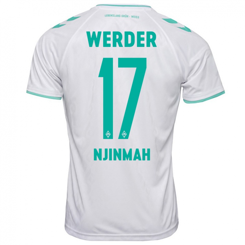 Hombre Camiseta Justin Njinmah #17 Blanco 2ª Equipación 2023/24 La Camisa Argentina