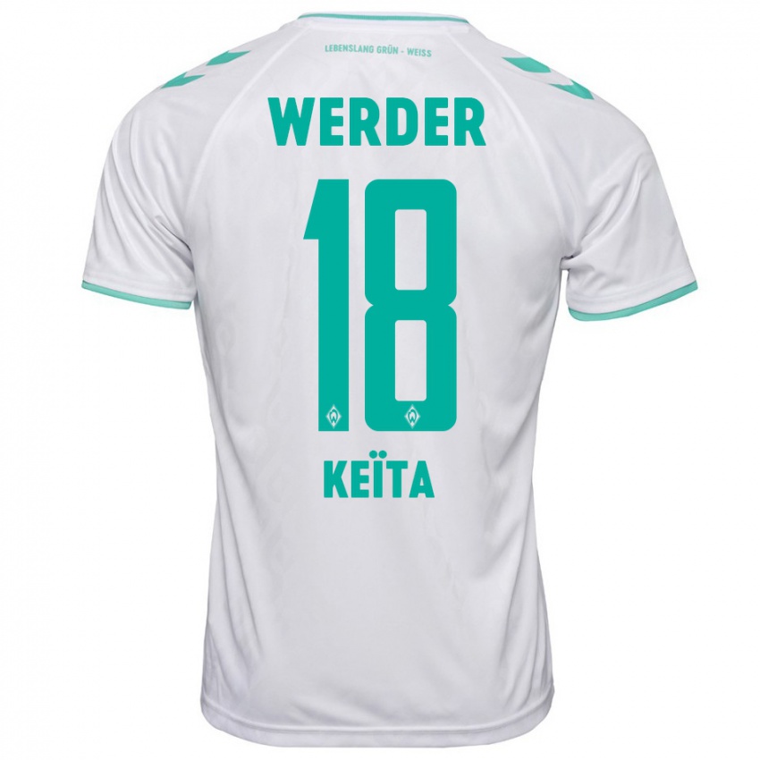 Hombre Camiseta Naby Keïta #18 Blanco 2ª Equipación 2023/24 La Camisa Argentina