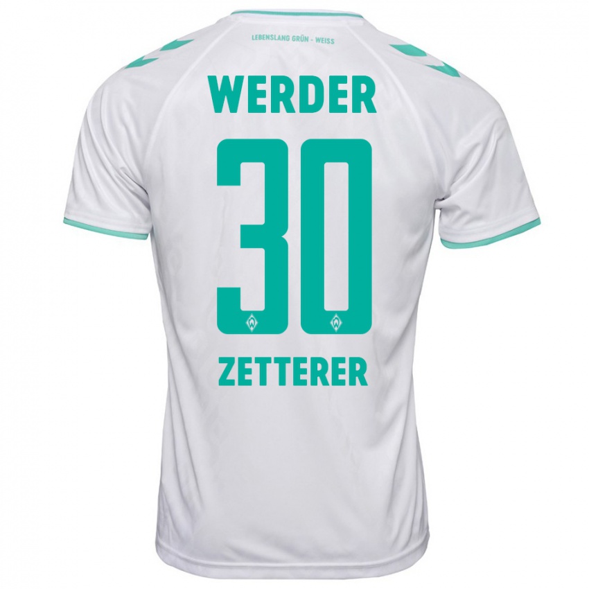 Hombre Camiseta Michael Zetterer #30 Blanco 2ª Equipación 2023/24 La Camisa Argentina