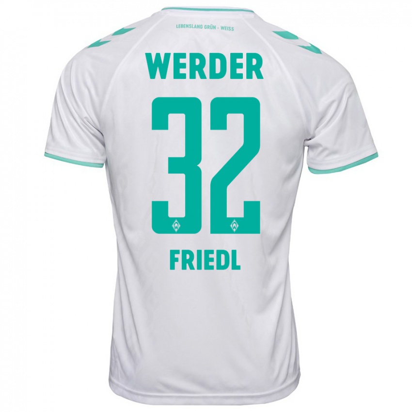 Hombre Camiseta Marco Friedl #32 Blanco 2ª Equipación 2023/24 La Camisa Argentina