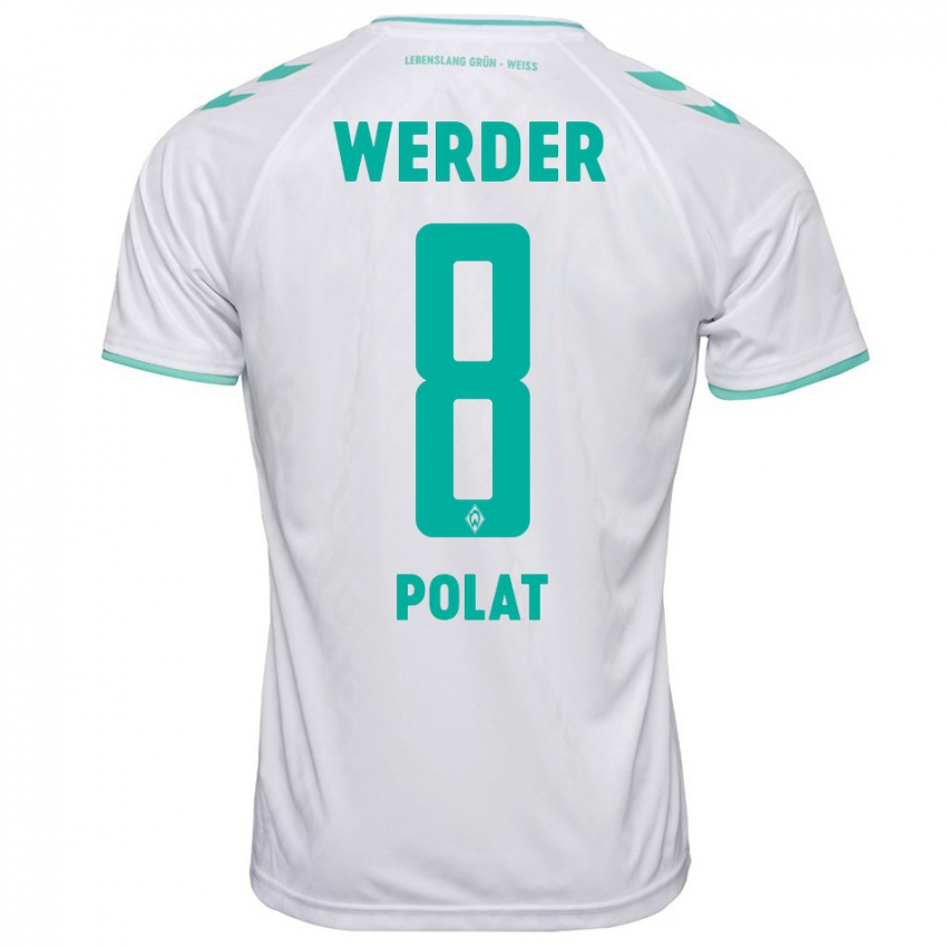 Hombre Camiseta Mikail Polat #8 Blanco 2ª Equipación 2023/24 La Camisa Argentina