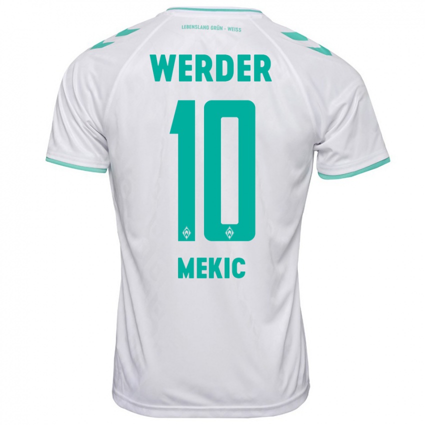 Hombre Camiseta Elmin Mekic #10 Blanco 2ª Equipación 2023/24 La Camisa Argentina