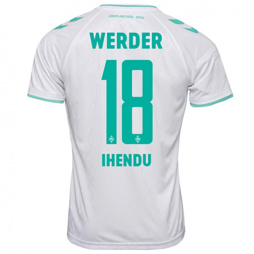 Hombre Camiseta Daniel Ihendu #18 Blanco 2ª Equipación 2023/24 La Camisa Argentina