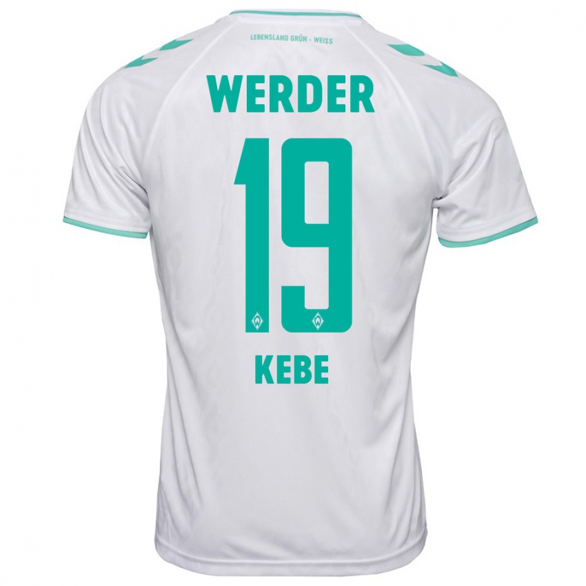 Hombre Camiseta David Kébé #19 Blanco 2ª Equipación 2023/24 La Camisa Argentina