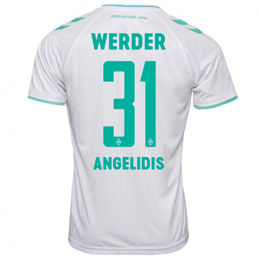 Hombre Camiseta Spyros Angelidis #31 Blanco 2ª Equipación 2023/24 La Camisa Argentina