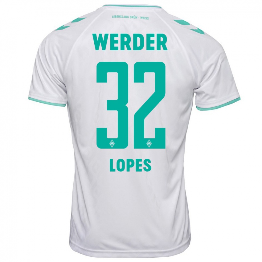 Hombre Camiseta Eugenio Lopes #32 Blanco 2ª Equipación 2023/24 La Camisa Argentina