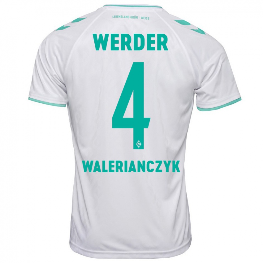 Hombre Camiseta Dennis Walerianczyk #4 Blanco 2ª Equipación 2023/24 La Camisa Argentina