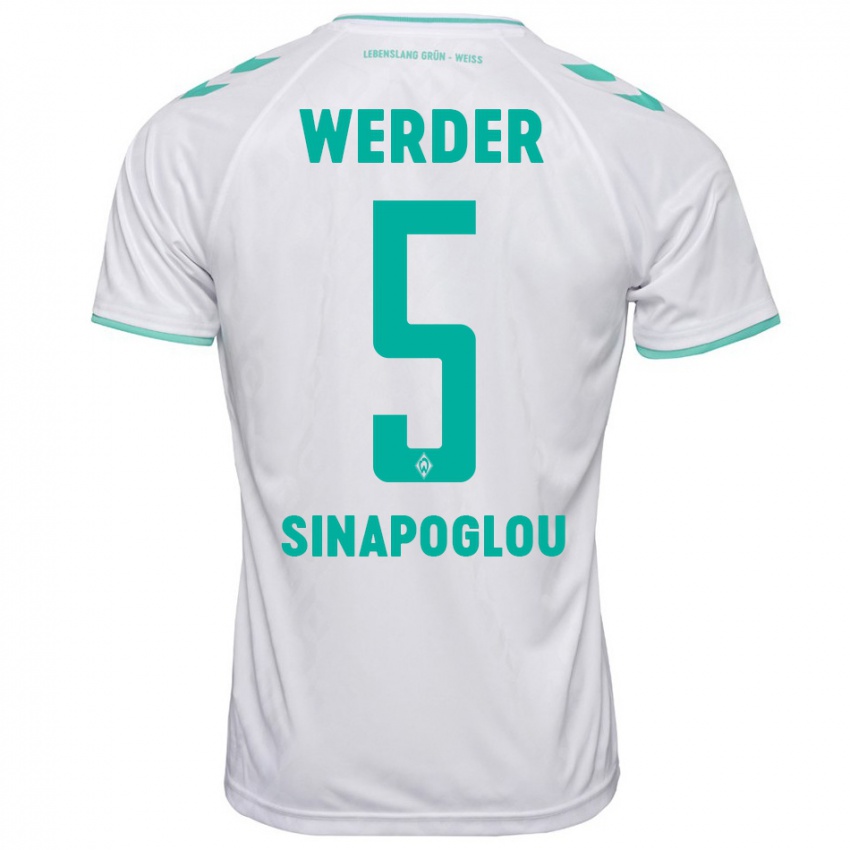 Hombre Camiseta Oguzcan Sinapoglou #5 Blanco 2ª Equipación 2023/24 La Camisa Argentina