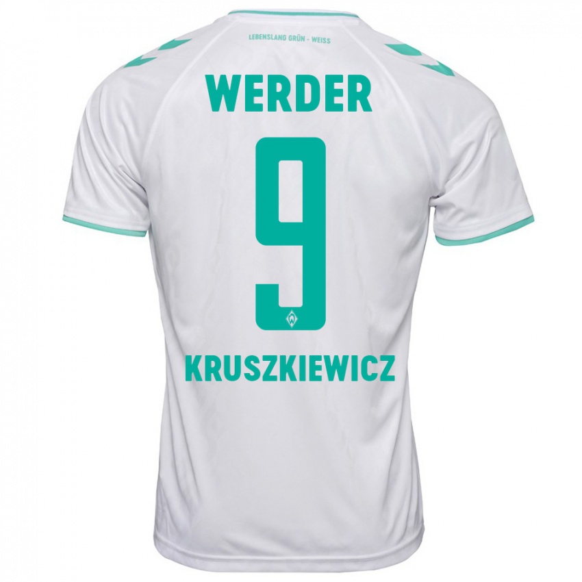 Hombre Camiseta Jakub Kruszkiewicz #9 Blanco 2ª Equipación 2023/24 La Camisa Argentina