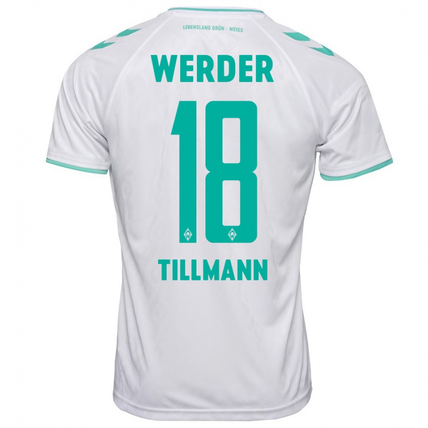 Hombre Camiseta Felix Tillmann #18 Blanco 2ª Equipación 2023/24 La Camisa Argentina