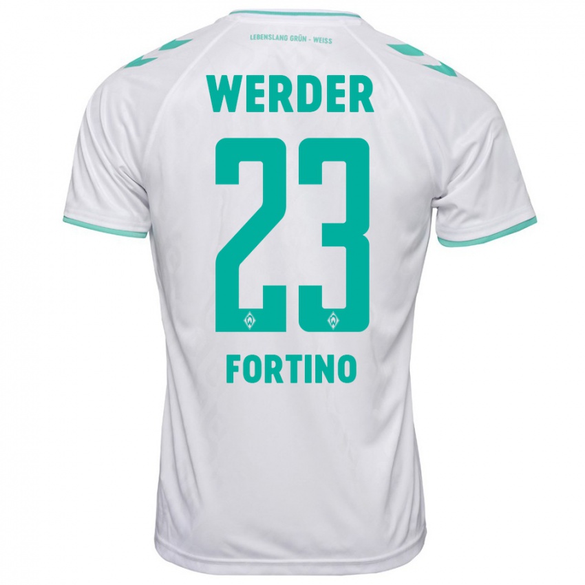 Hombre Camiseta Pierro Miguel Fortino #23 Blanco 2ª Equipación 2023/24 La Camisa Argentina