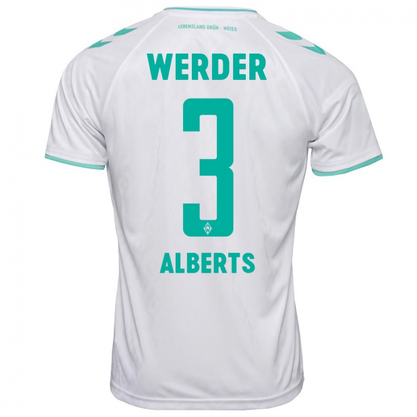 Hombre Camiseta Christopher Alberts #3 Blanco 2ª Equipación 2023/24 La Camisa Argentina