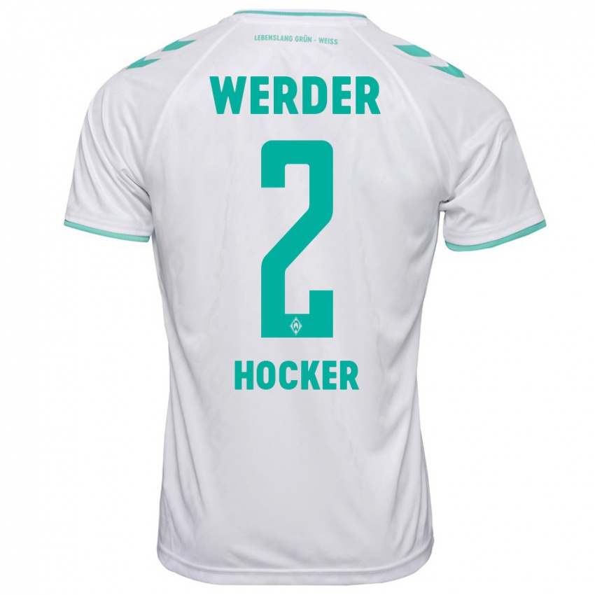 Hombre Camiseta Luca Höcker #2 Blanco 2ª Equipación 2023/24 La Camisa Argentina