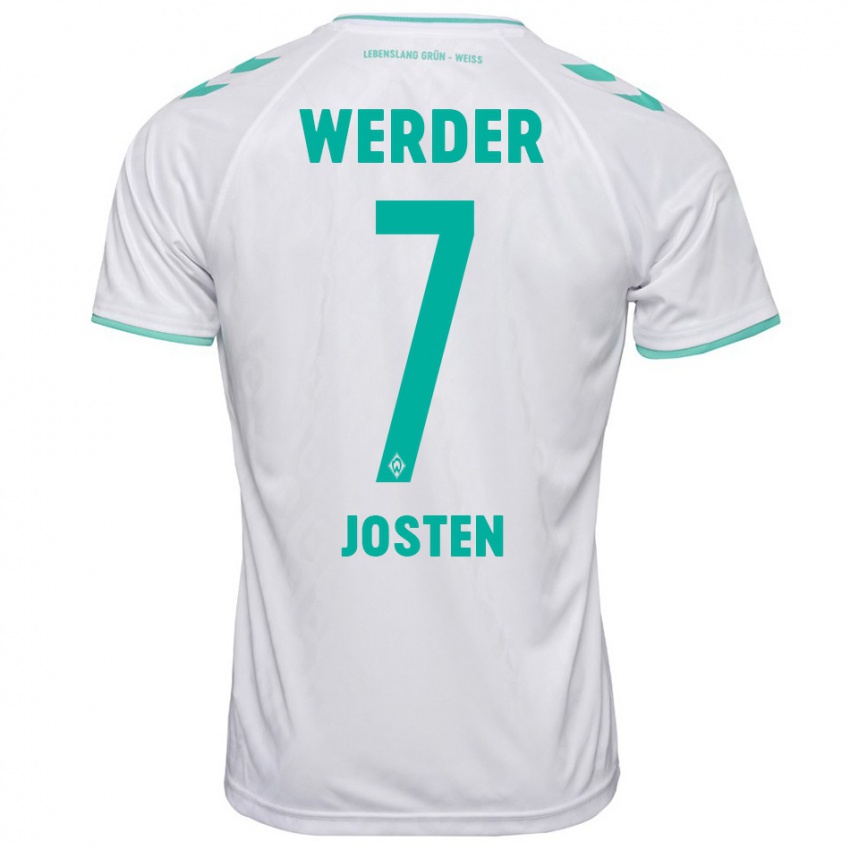 Hombre Camiseta Lisa Josten #7 Blanco 2ª Equipación 2023/24 La Camisa Argentina