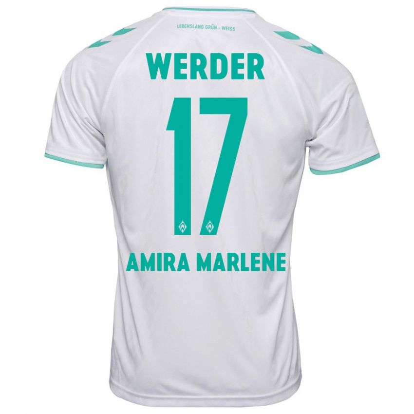 Hombre Camiseta Amira Marlene Dahl #17 Blanco 2ª Equipación 2023/24 La Camisa Argentina