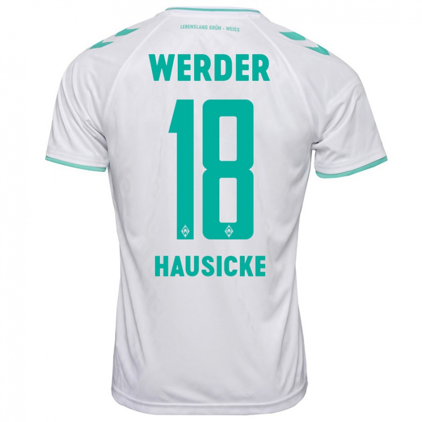 Hombre Camiseta Lina Hausicke #18 Blanco 2ª Equipación 2023/24 La Camisa Argentina