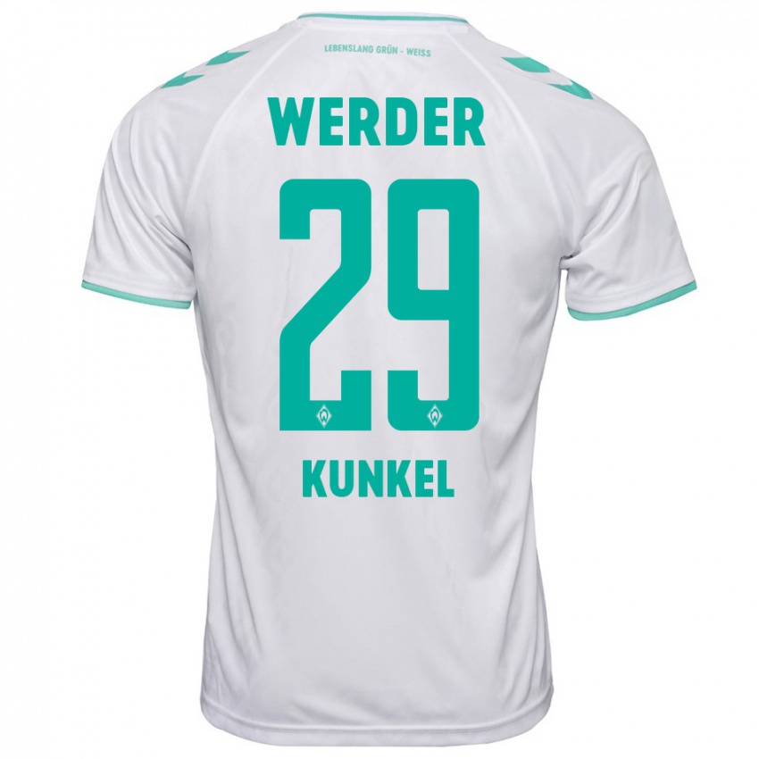 Hombre Camiseta Melina Kunkel #29 Blanco 2ª Equipación 2023/24 La Camisa Argentina