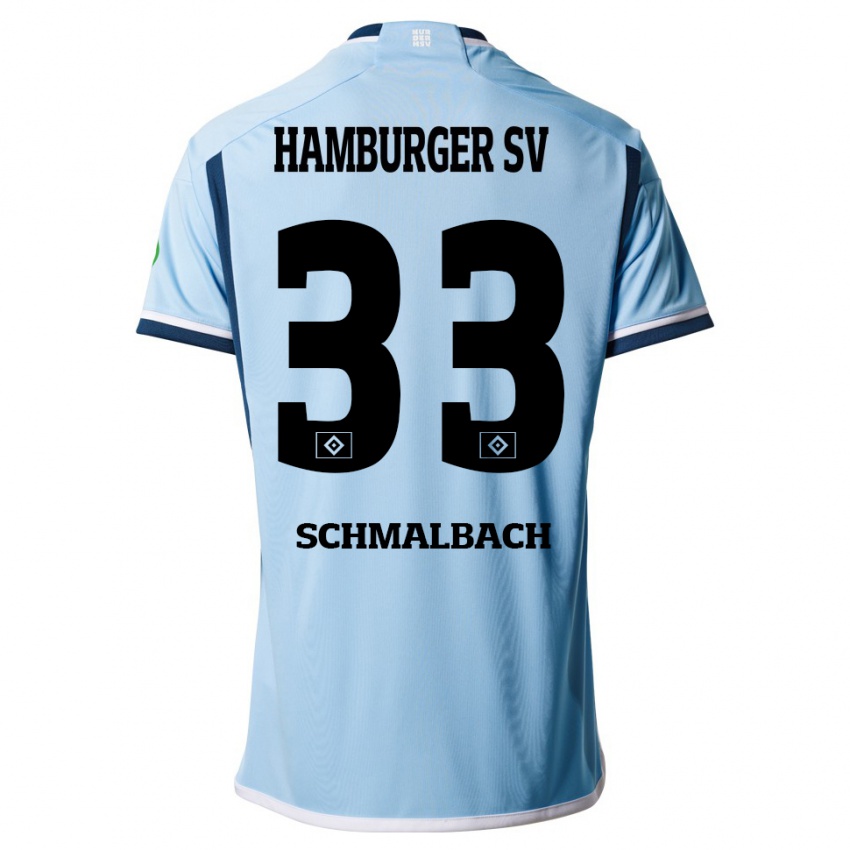 Hombre Camiseta Sebastian Schmalbach #33 Azul 2ª Equipación 2023/24 La Camisa Argentina