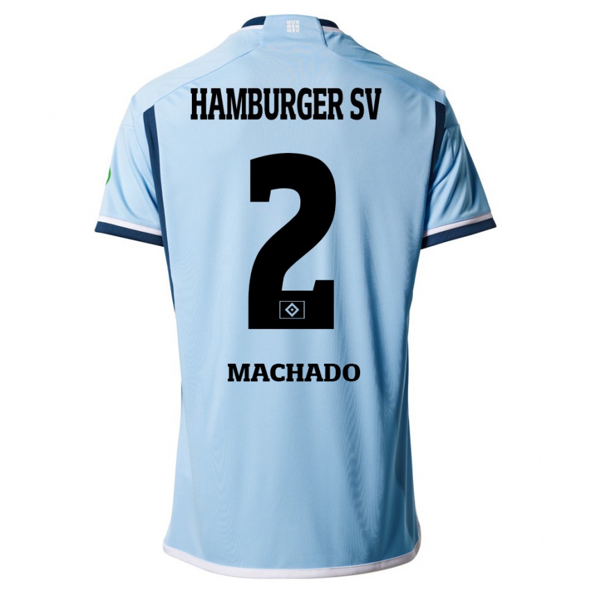 Hombre Camiseta Kilian Hölscher Machado #2 Azul 2ª Equipación 2023/24 La Camisa Argentina