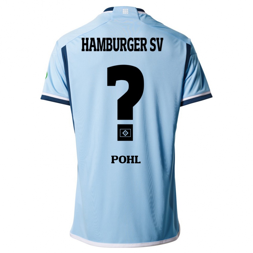 Hombre Camiseta Jannik Pohl #0 Azul 2ª Equipación 2023/24 La Camisa Argentina