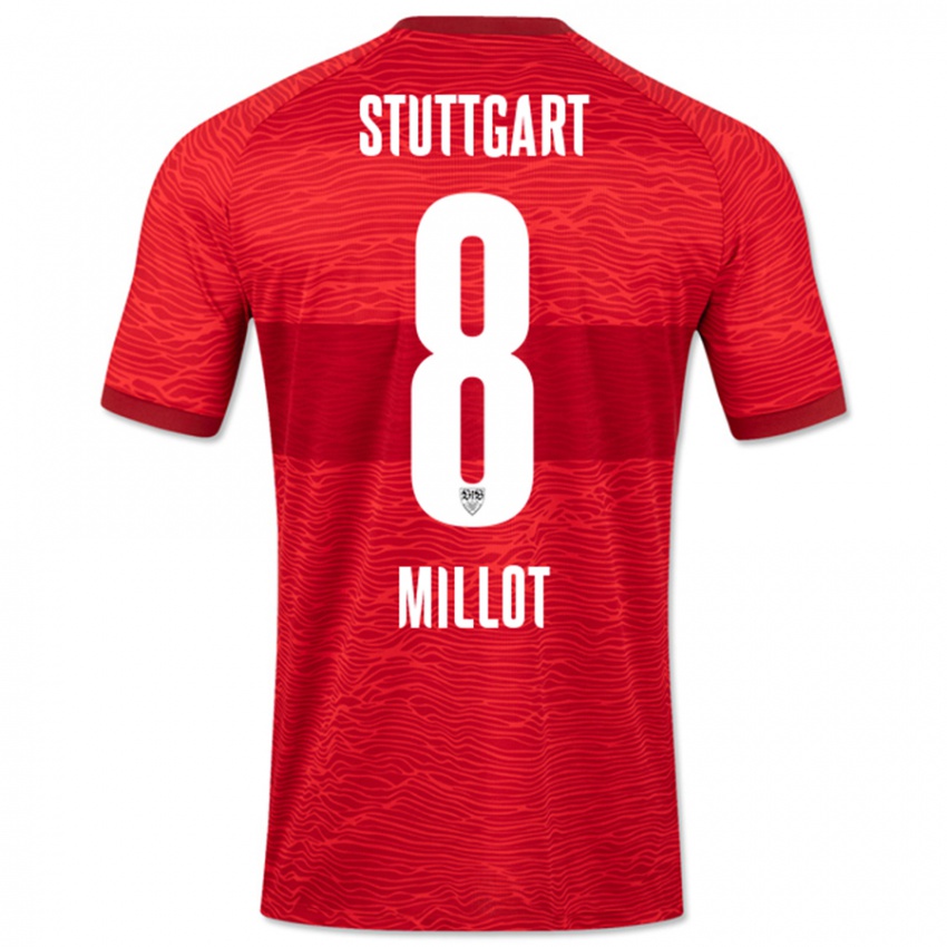 Hombre Camiseta Enzo Millot #8 Rojo 2ª Equipación 2023/24 La Camisa Argentina