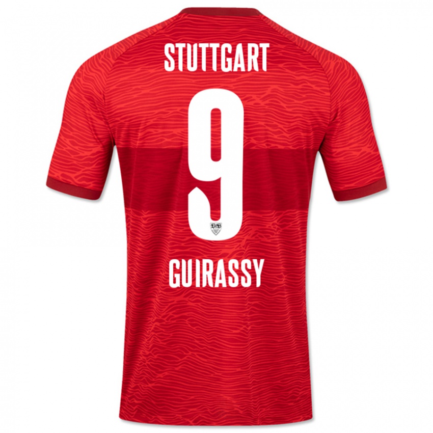 Hombre Camiseta Serhou Guirassy #9 Rojo 2ª Equipación 2023/24 La Camisa Argentina