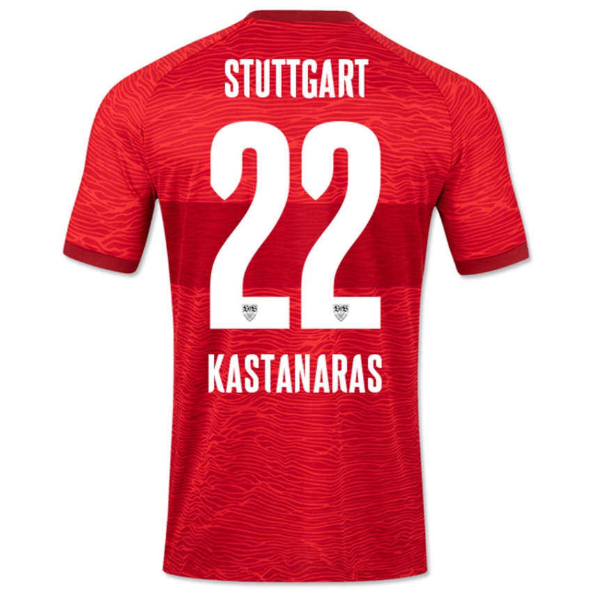 Hombre Camiseta Thomas Kastanaras #22 Rojo 2ª Equipación 2023/24 La Camisa Argentina