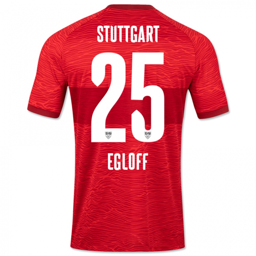 Hombre Camiseta Lilian Egloff #25 Rojo 2ª Equipación 2023/24 La Camisa Argentina