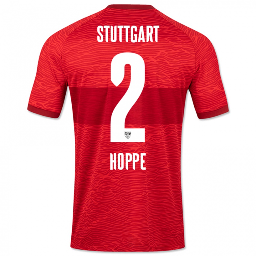 Hombre Camiseta Mattis Hoppe #2 Rojo 2ª Equipación 2023/24 La Camisa Argentina