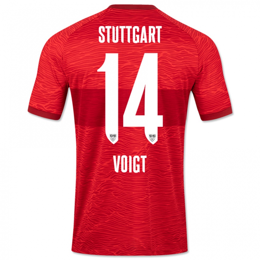 Hombre Camiseta Max Voigt #14 Rojo 2ª Equipación 2023/24 La Camisa Argentina