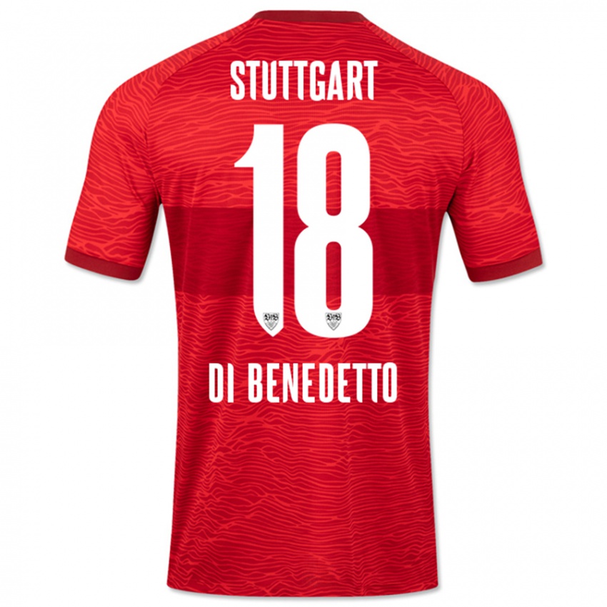 Hombre Camiseta Samuele Di Benedetto #18 Rojo 2ª Equipación 2023/24 La Camisa Argentina