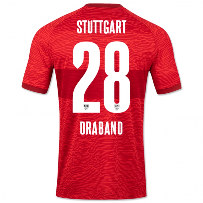 Hombre Camiseta Dominik Draband #28 Rojo 2ª Equipación 2023/24 La Camisa Argentina