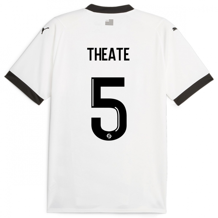 Hombre Camiseta Arthur Theate #5 Blanco 2ª Equipación 2023/24 La Camisa Argentina