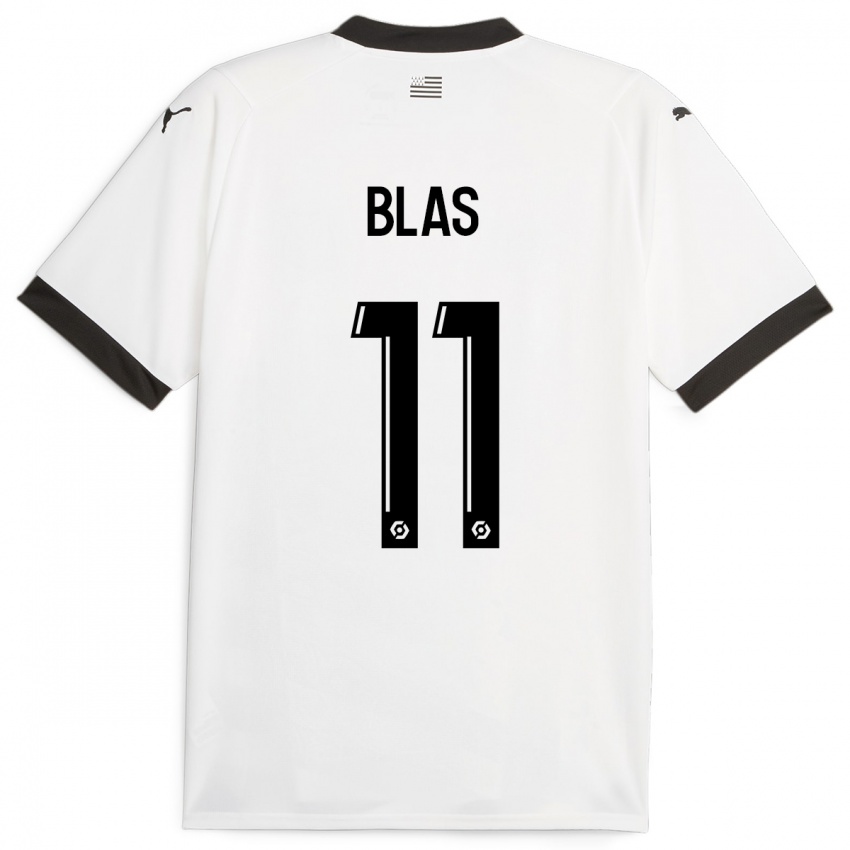 Hombre Camiseta Ludovic Blas #11 Blanco 2ª Equipación 2023/24 La Camisa Argentina