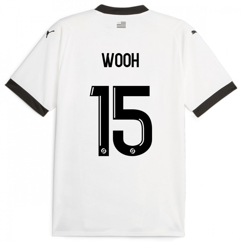 Hombre Camiseta Christopher Wooh #15 Blanco 2ª Equipación 2023/24 La Camisa Argentina