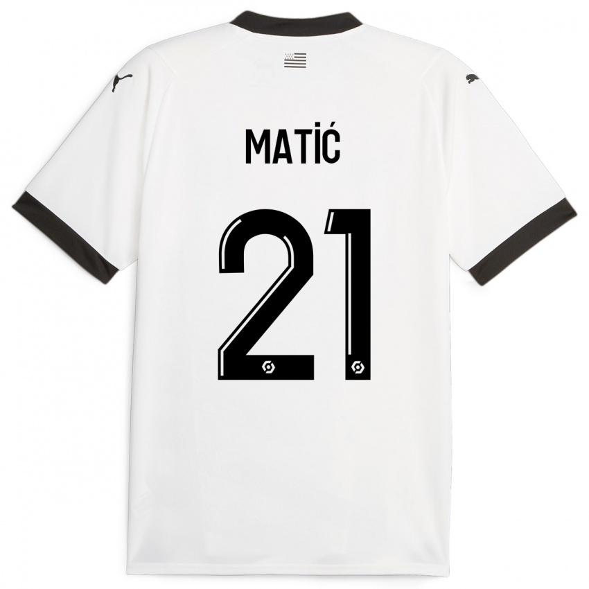 Hombre Camiseta Nemanja Matic #21 Blanco 2ª Equipación 2023/24 La Camisa Argentina