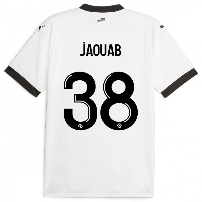 Hombre Camiseta Mohamed Jaouab #38 Blanco 2ª Equipación 2023/24 La Camisa Argentina