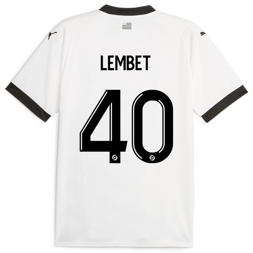 Hombre Camiseta Geoffrey Lembet #40 Blanco 2ª Equipación 2023/24 La Camisa Argentina