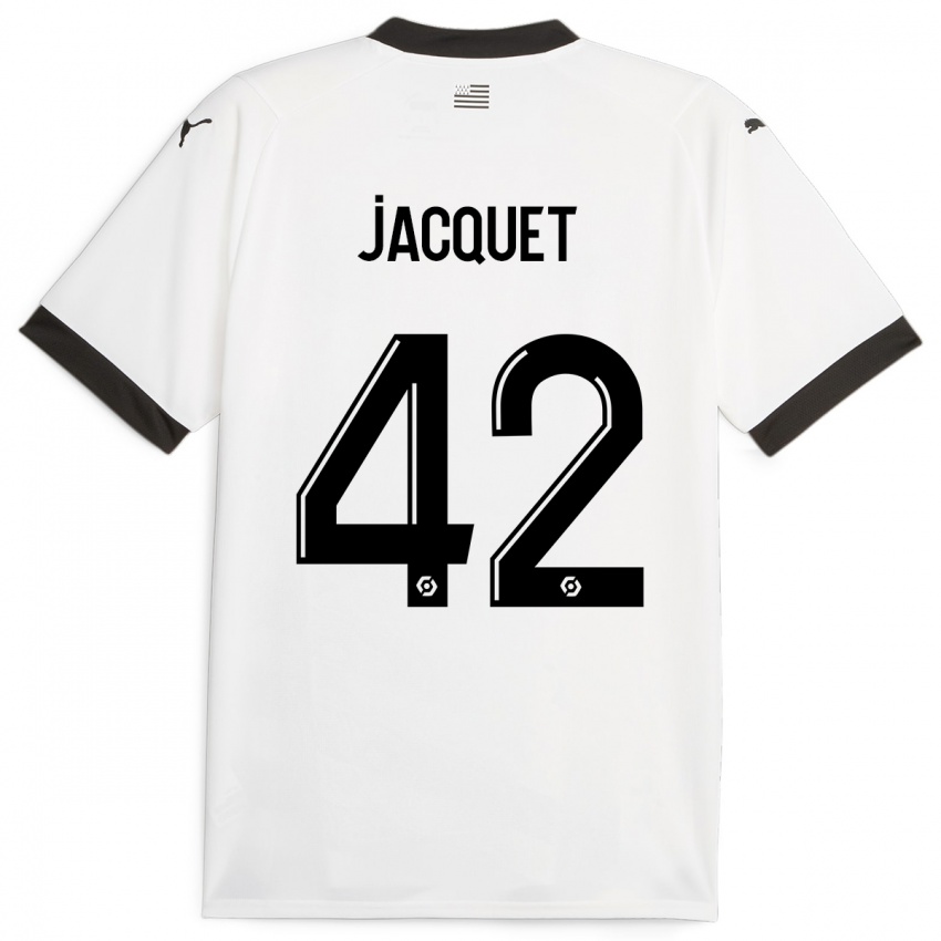 Hombre Camiseta Jérémy Jacquet #42 Blanco 2ª Equipación 2023/24 La Camisa Argentina