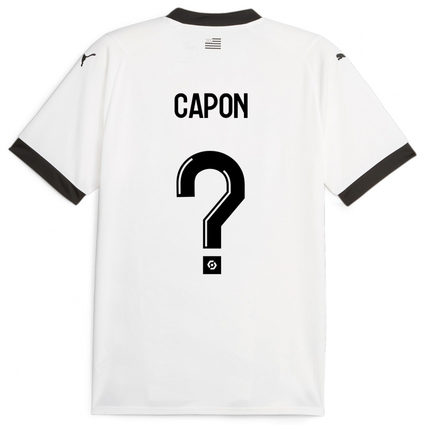 Hombre Camiseta José Capon #0 Blanco 2ª Equipación 2023/24 La Camisa Argentina