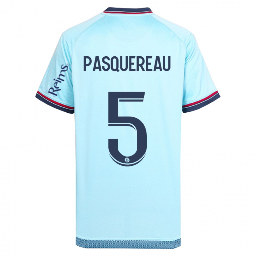 Hombre Camiseta Julie Pasquereau #5 Cielo Azul 2ª Equipación 2023/24 La Camisa Argentina
