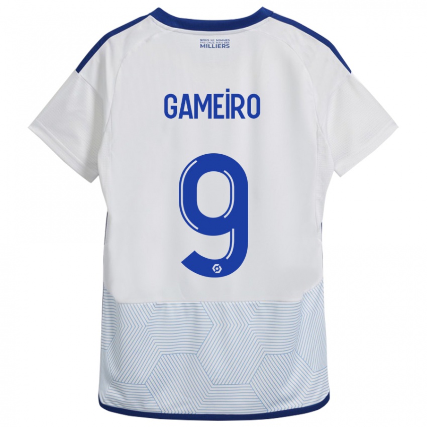Hombre Camiseta Kévin Gameiro #9 Blanco 2ª Equipación 2023/24 La Camisa Argentina