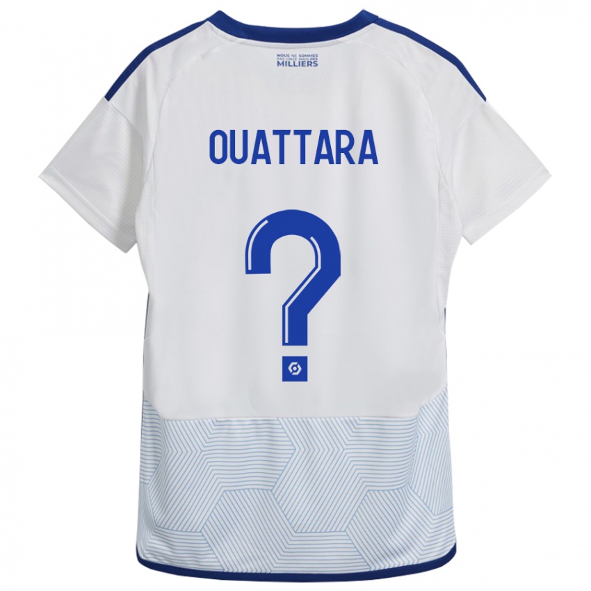 Hombre Camiseta Abdoul Ouattara #0 Blanco 2ª Equipación 2023/24 La Camisa Argentina