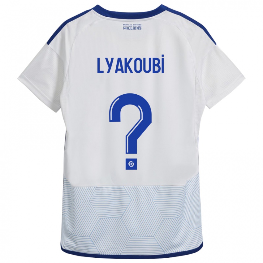 Hombre Camiseta Oussama Lyakoubi #0 Blanco 2ª Equipación 2023/24 La Camisa Argentina