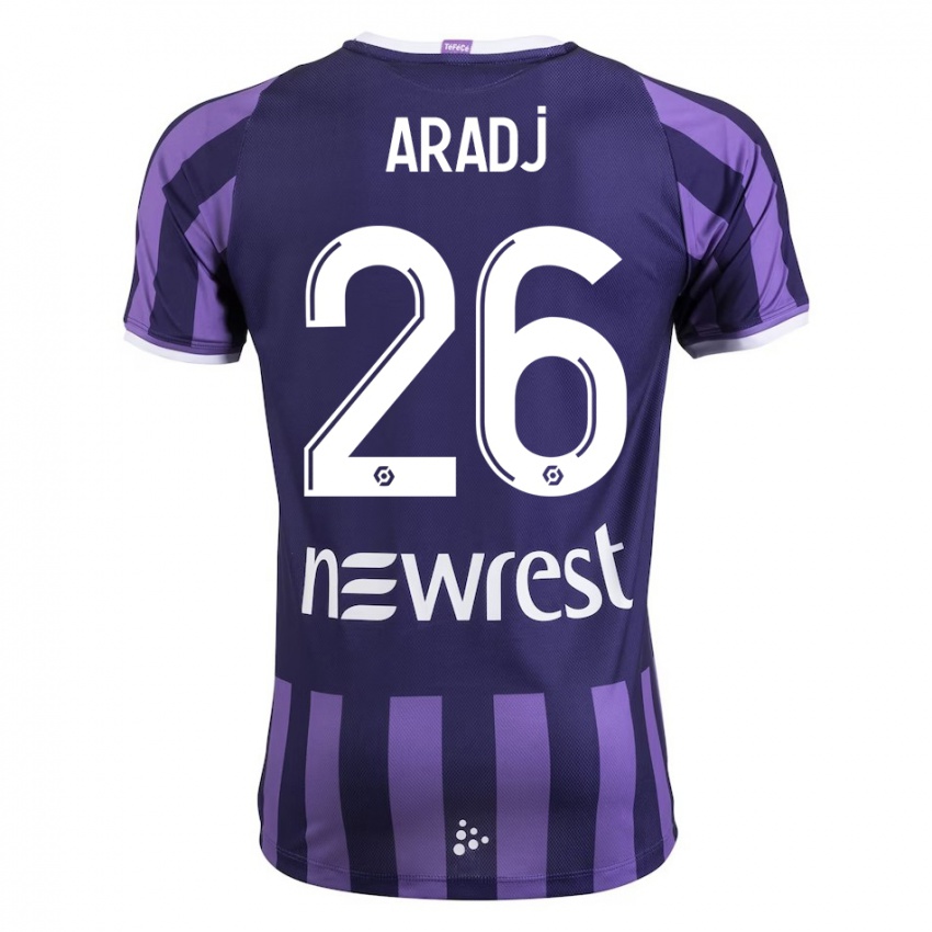 Hombre Camiseta Ylies Aradj #26 Morado 2ª Equipación 2023/24 La Camisa Argentina