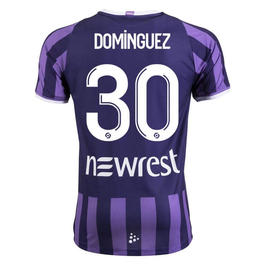 Hombre Camiseta Álex Domínguez #30 Morado 2ª Equipación 2023/24 La Camisa Argentina