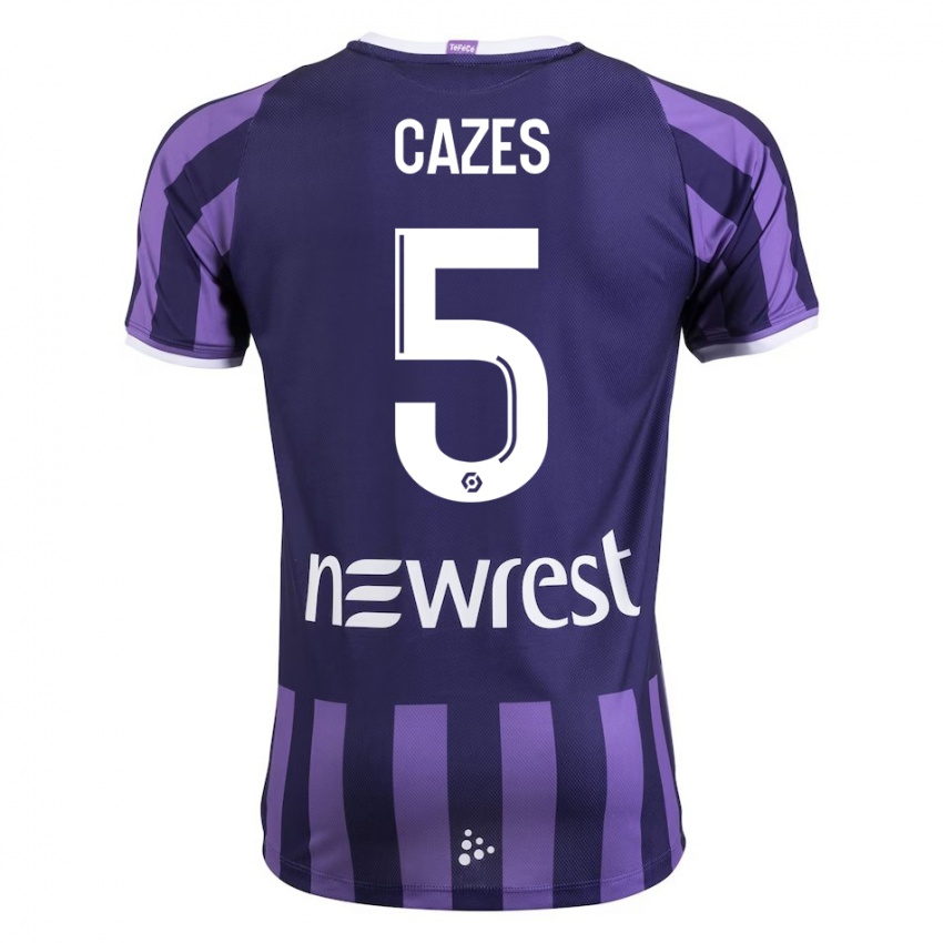 Hombre Camiseta Manon Cazes #5 Morado 2ª Equipación 2023/24 La Camisa Argentina